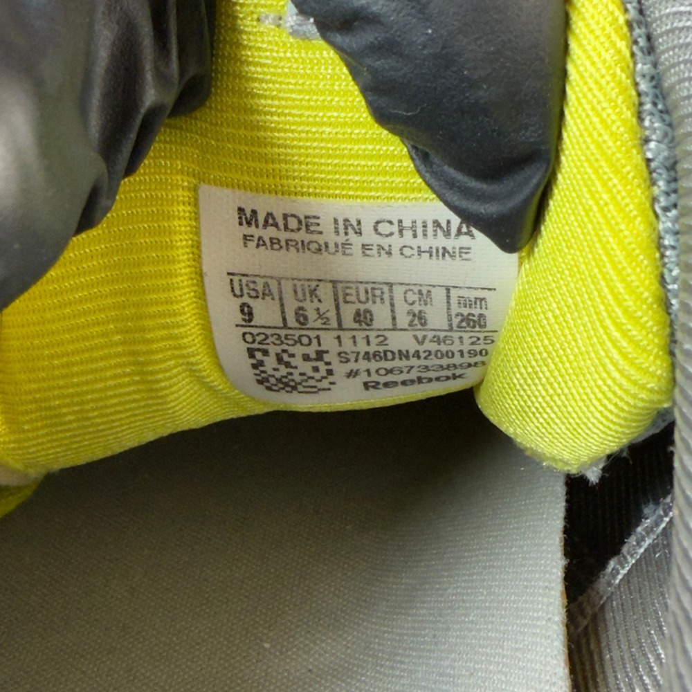 Reebok ZigTech H Strap Womens 9 Workout Shoes Gray Yellow Lace Low Train Sneaker - Picture 14 of 16